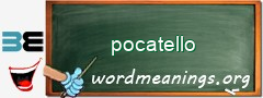 WordMeaning blackboard for pocatello